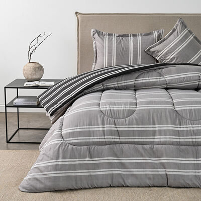 Plumón Elements & Co Noah 1,5 Plazas Gris