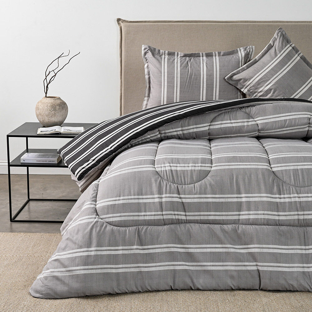 Plumón Elements & Co Noah 1,5 Plazas Gris