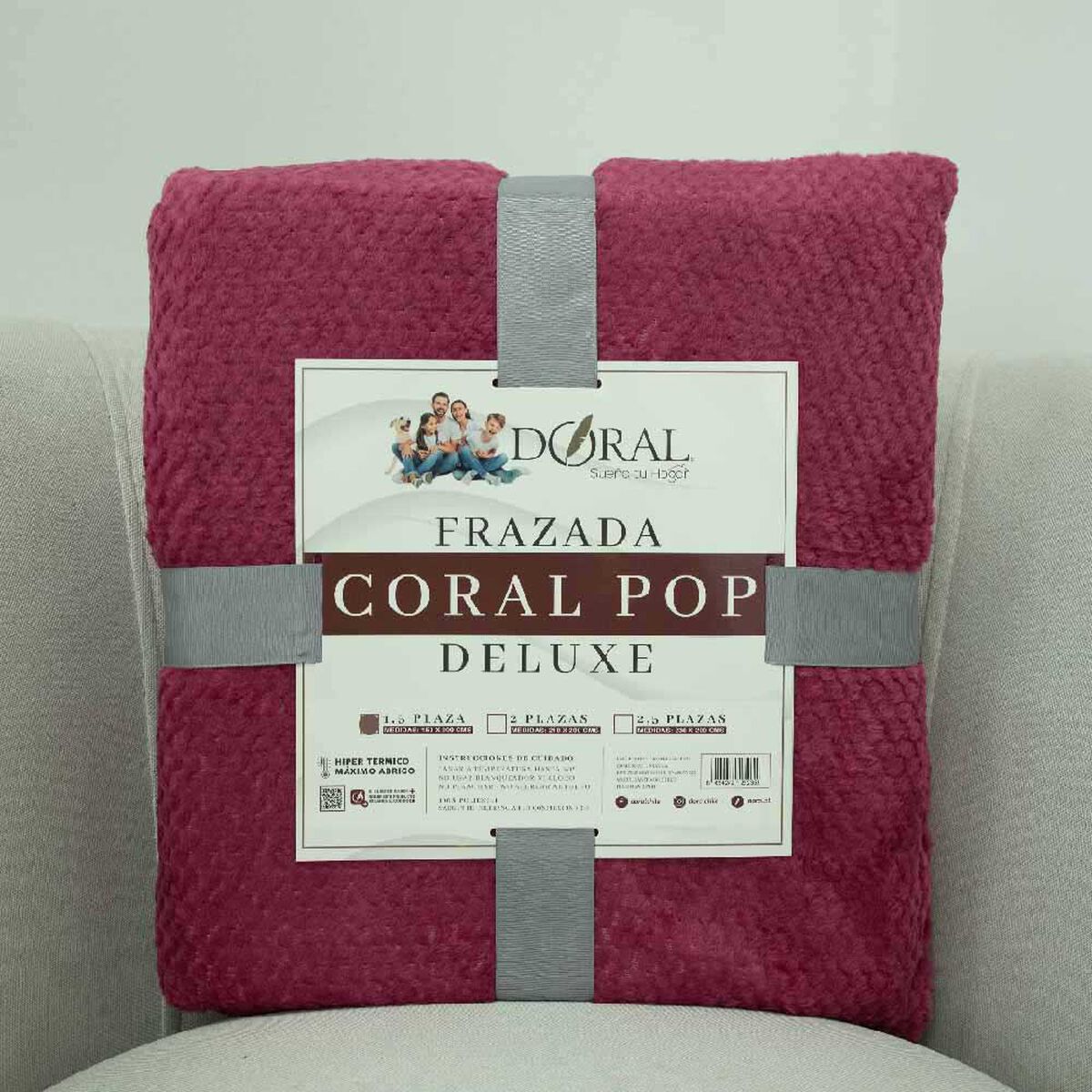 Frazada Doral 1,5 Plazas Coral Pop D8