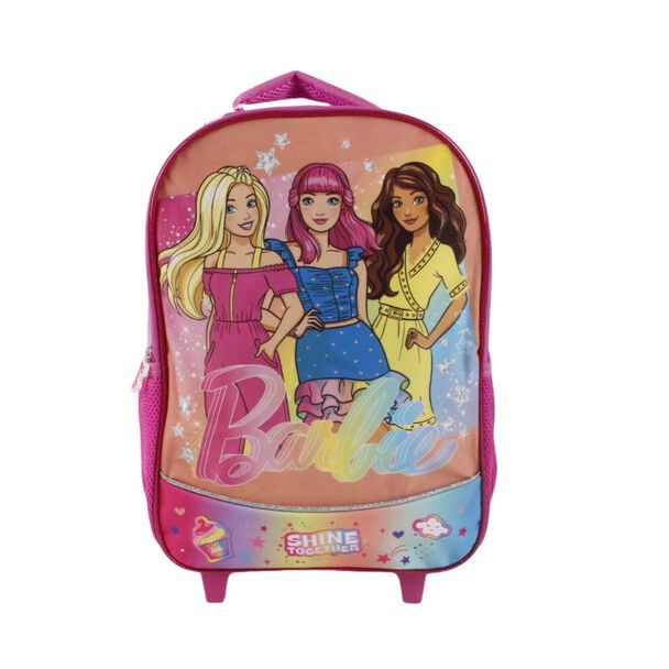 Mochila Infantil Dos Diseños con Ruedas Barbie