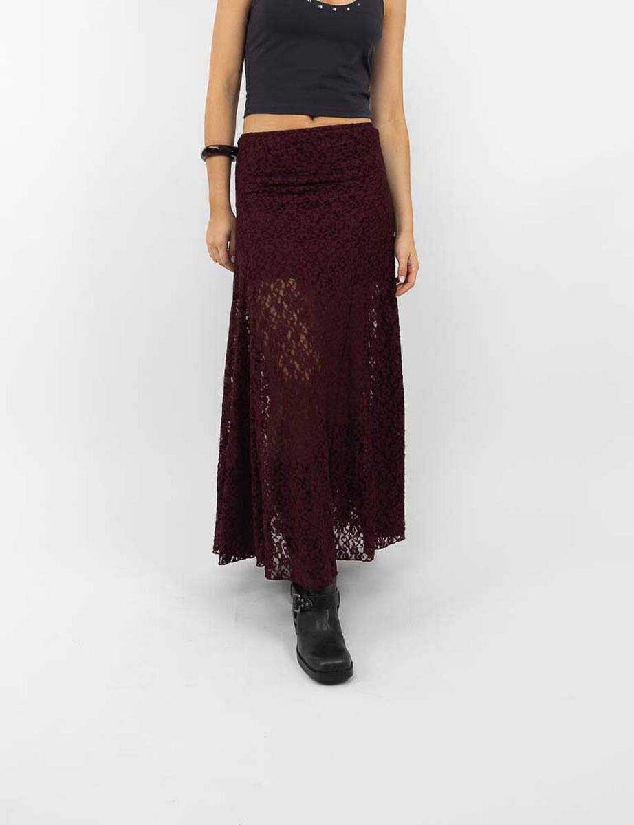 Falda Maxi Encaje Mujer Icono