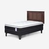 Cama Europea Rosen 1,5 Plazas New Style 6 + Respaldo Rachel