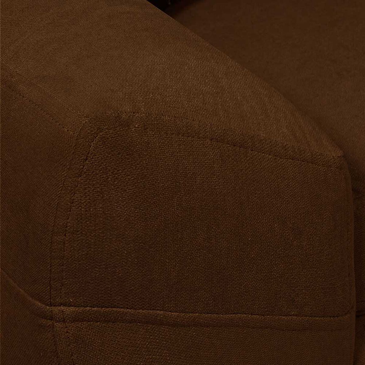 Sof&aacute; Elegant Detail Houston 3 Cuerpos Tela Caf&eacute;