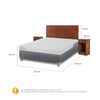 Cama Americana CIC 2 Plazas Excellence Plus + Respaldo + 2 Veladores New Villarrica