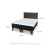 Cama Europea CIC Green Infinity 2 Plazas + 1 Respaldo Dublin Gris