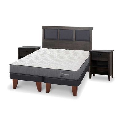 Imagen 2 del producto Cama Europea CIC Base Dividida King Anatomic + Respaldo + 2 Veladores Torino