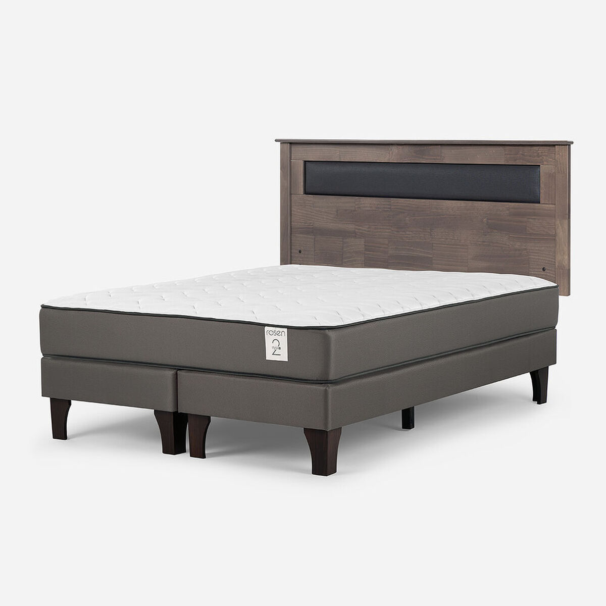 Cama Europea Rosen King New Style 2 Plus + Respaldo Ferrara