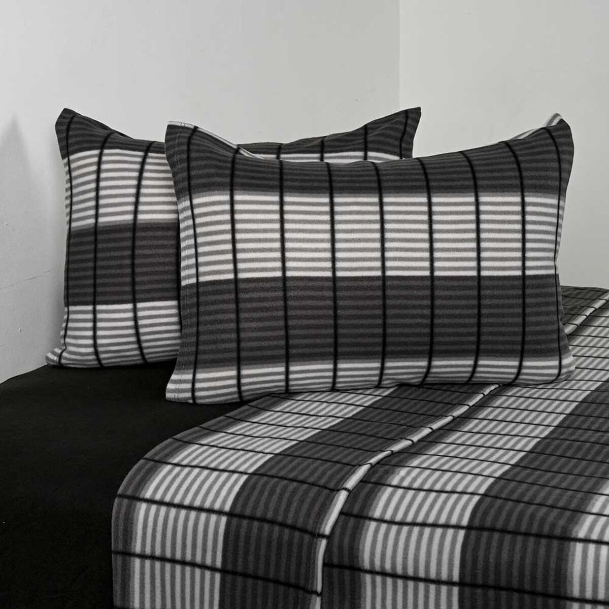 S&aacute;bana de polar American Family 2 Plazas Escocia Gris