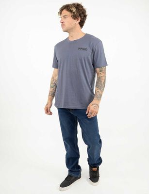 Imagen 2 del producto Polera Con Estampado Manga Corta Hombre Zibel Azul, Cafe, Ecru, Negro, Negro-2