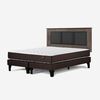 Cama Europea Rosen Base Dividida 2 Plazas New Ergo T + Respaldo Rachel Gris