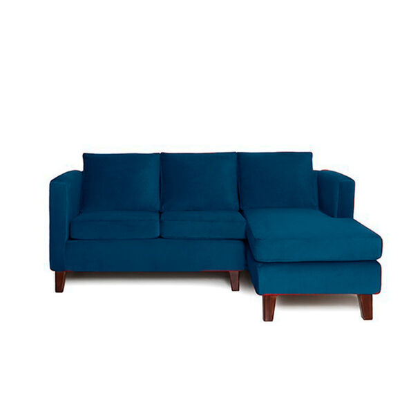 Sofá Seccional Barra Design Mila Derecho 3 Cuerpos Azul