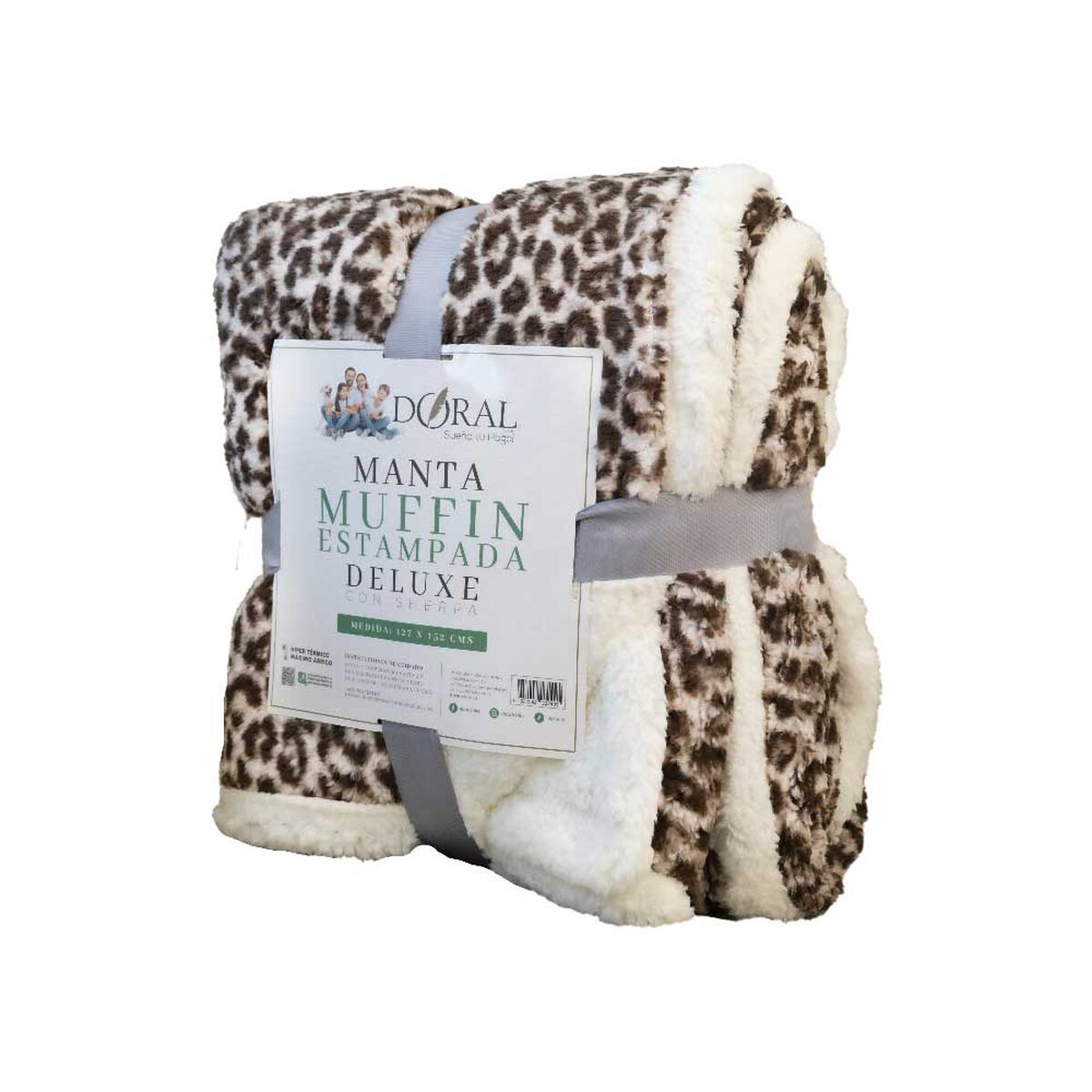 Manta Doral Muffin Estampada 127x152 cm D2