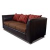 Juego de Living Elegant Detail Valentino Sof&aacute; 3 Cuerpos + Dos Sillones 1 Cuerpo Caf&eacute;