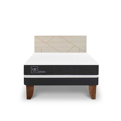 Imagen 1 del producto Cama Europea CIC 2 Plazas Ortopedic + Respaldo Villarrica Alpino