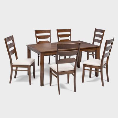 Juego de Comedor Exit Galicia 6 Sillas Nuez