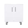 Combo Estante 2 Puertas + Vanitorio de Baño 2 Puertas CIC Blanco