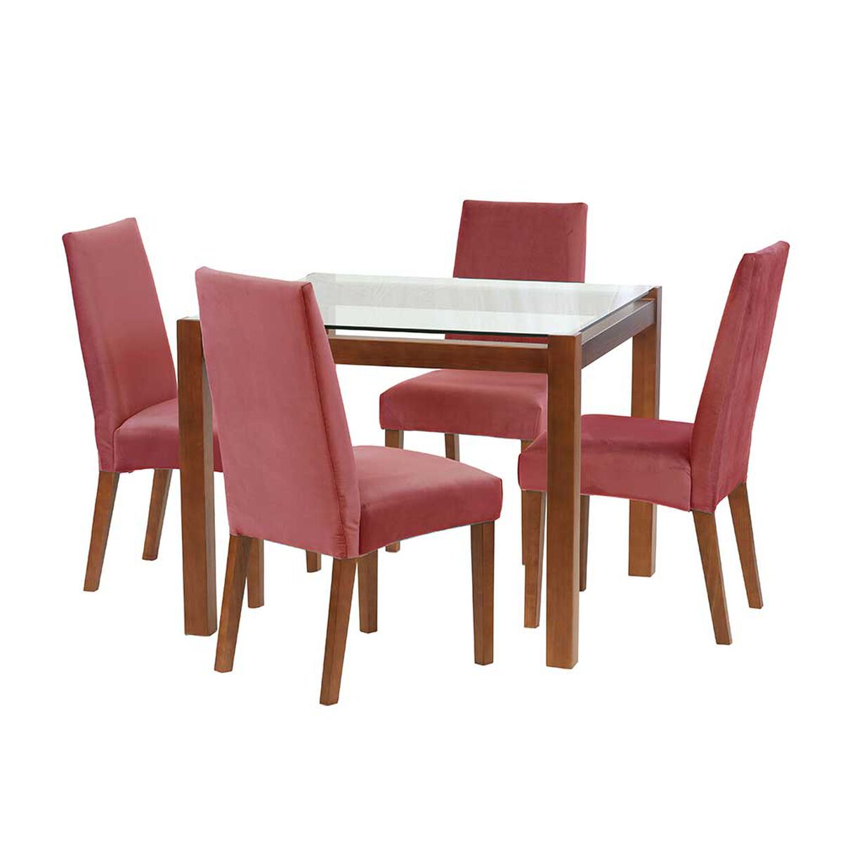 Juego de Comedor Latam Home Barcelona 4 Sillas Rosa