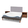 Cama Europea CIC King Alaska + Respaldo + 2 Veladores
