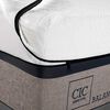 Cama Europea CIC Base Dividida 2 Plazas Balance + Respaldo New Dublin Chocolate