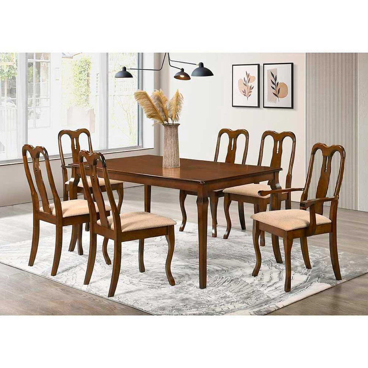 Juego de Comedor Dreams G&eacute;nova 6 Sillas Caf&eacute;