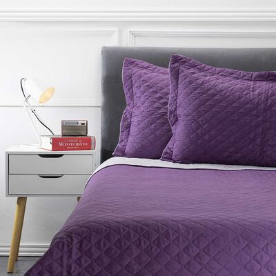 Cubrecama Bicolor Casanova 2 Plazas Mora Gris