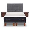 Cama Europea CIC Base Dividida S&uacute;per King S&uacute;per Premium + Respaldo + Veladores + Plum&oacute;n Ganso