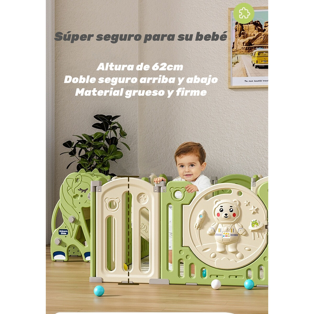 Corral Armado Multiposiciones Accesorios 199*230cm Lubabycas