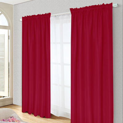 Combo Cortinas Doral Tabatha 220 x 140 cm Rojo