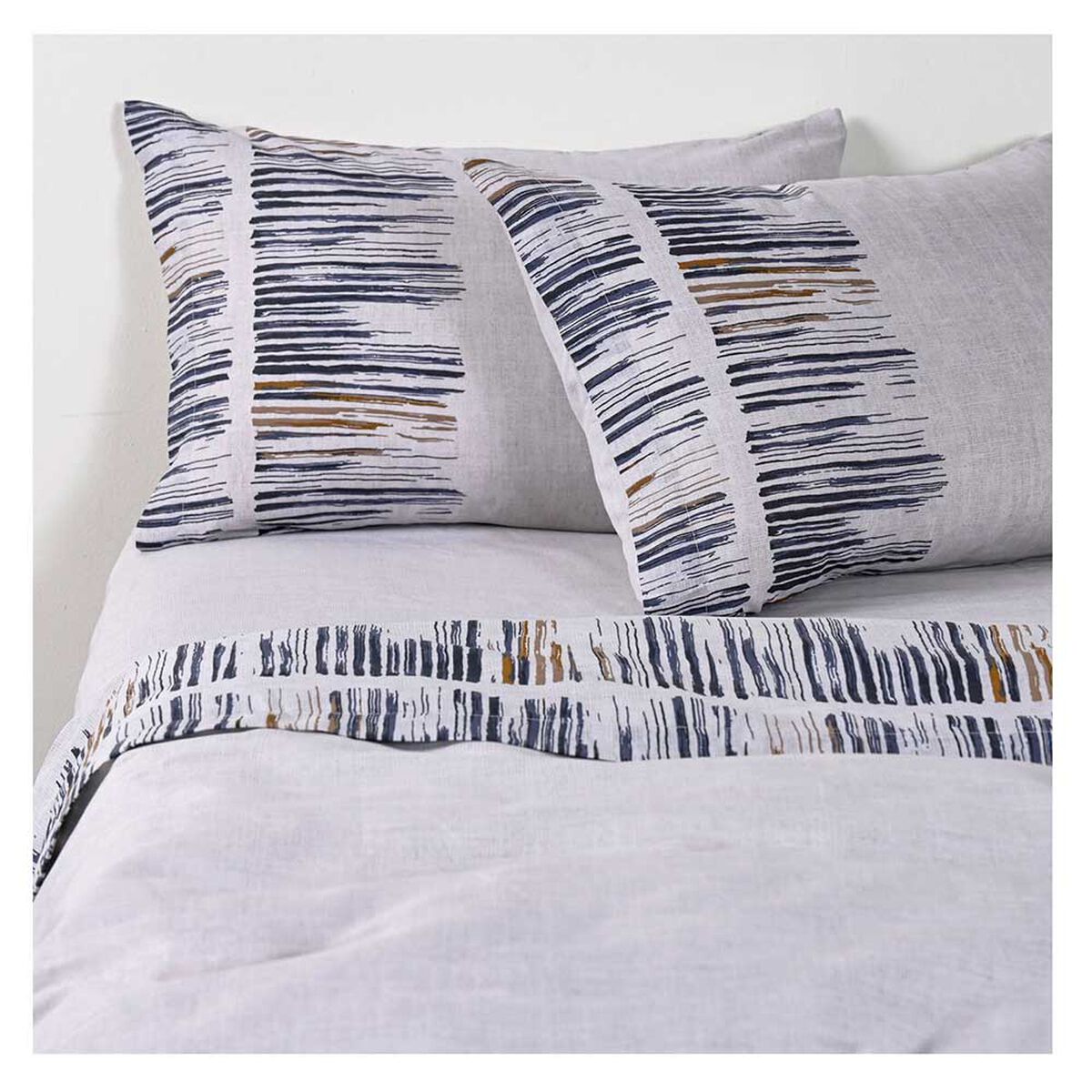 Cama Europea Latam Home Base Dividida 2 Plazas Cannon  + 2 Almohadas + Sábanas + Respaldo Tela Gris