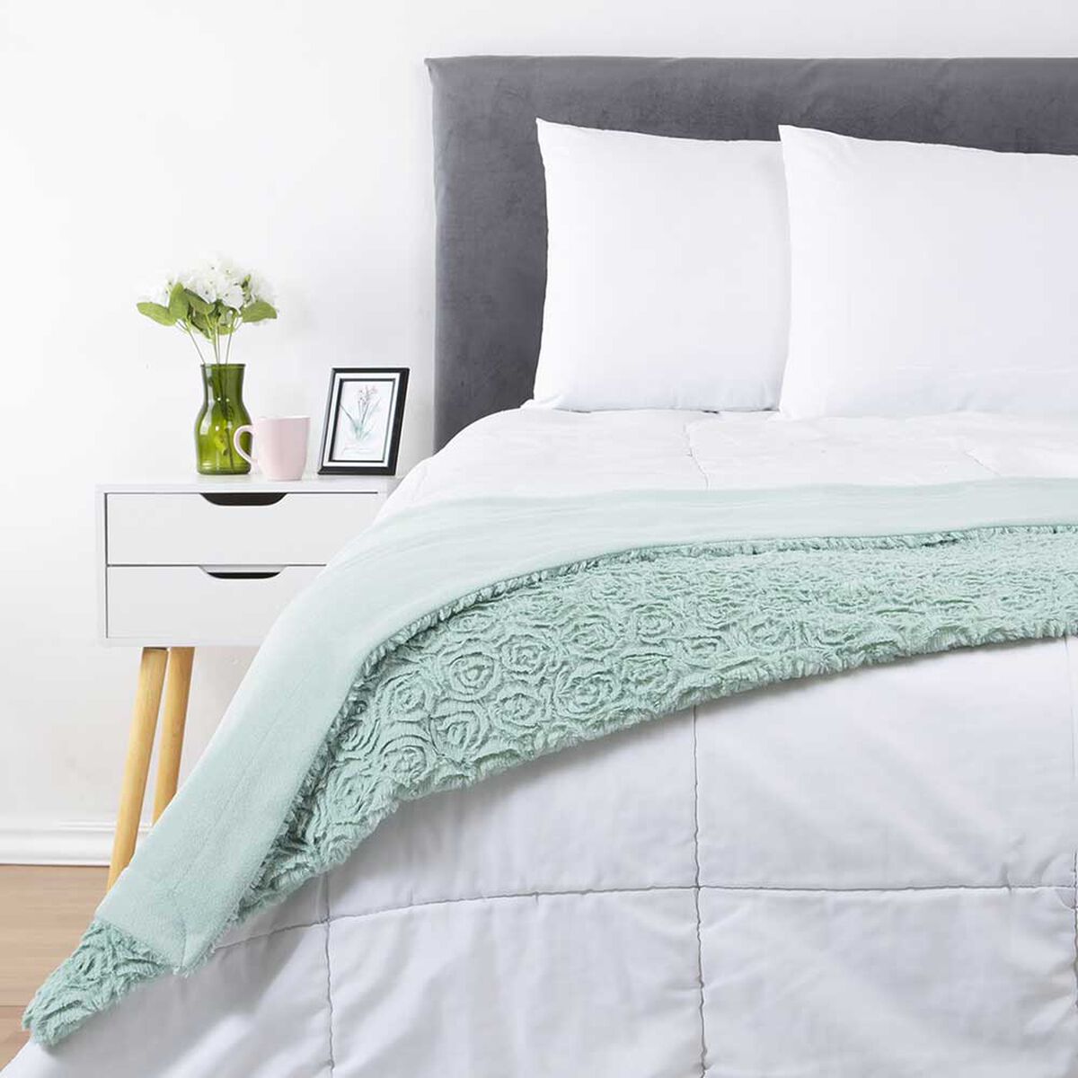Manta Plush Dreams Liso Menta