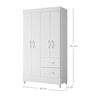 Combo 2 Cl&oacute;set Vekkahome Mobi 6 Puertas 2 Cajones Blanco