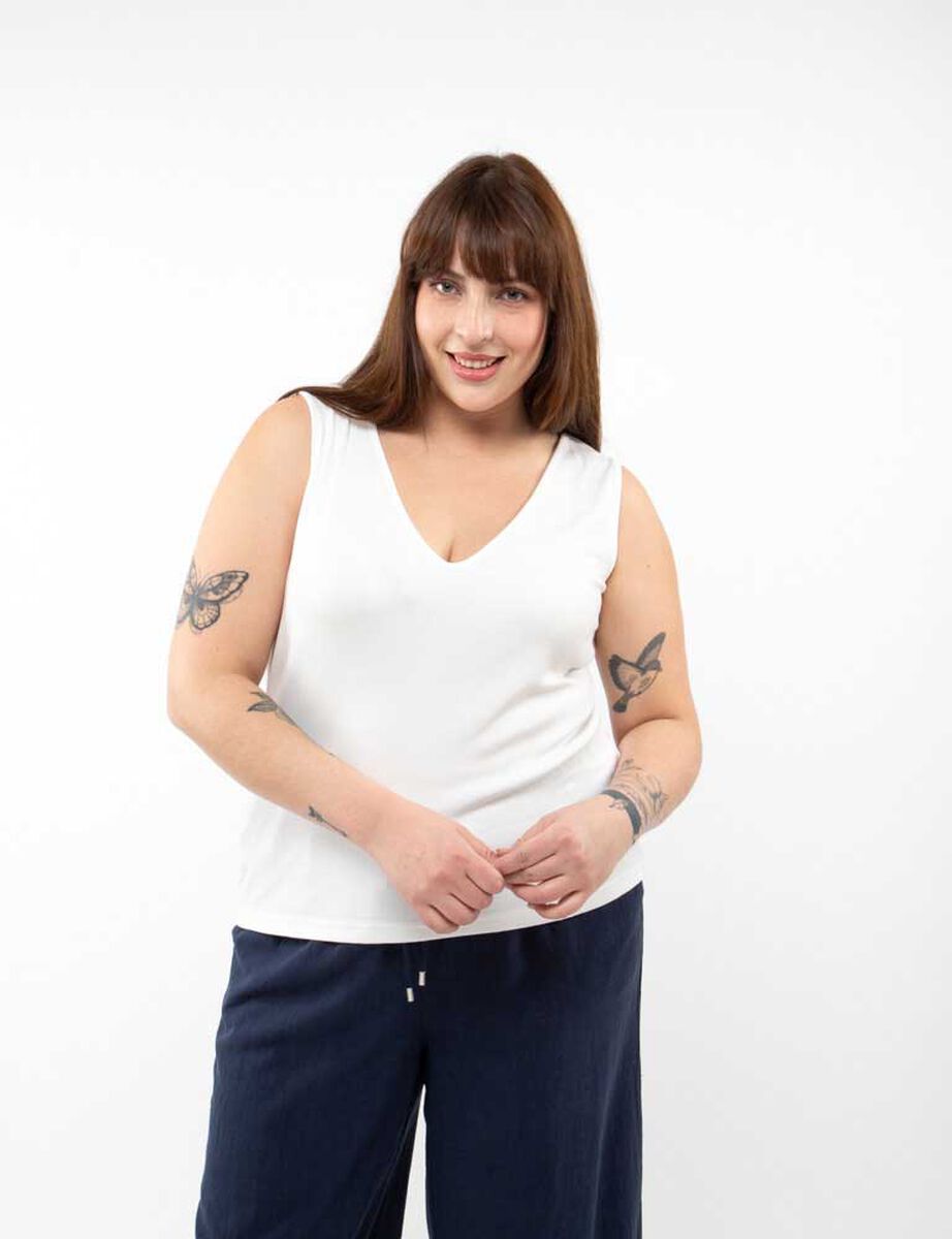 Polera Básica Sin Mangas Mujer Extralindas
