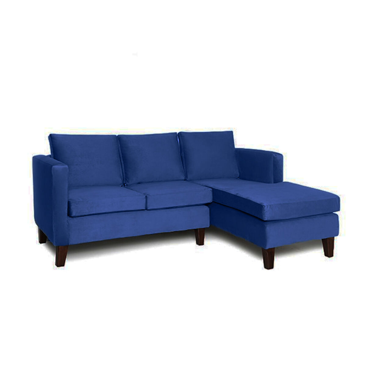 Sofá Seccional Barra Design Mila Derecho 3 Cuerpos Azul