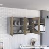 Mueble de Cocina Superior TuHome Hasselt 5 Puertas Gris Rovere