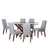 Juego de Comedor Latam Home Merida 6 Sillas Gris Claro