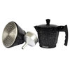 Cafetera Italiana Granito Aluminio Simplit Negro 4 Tazas