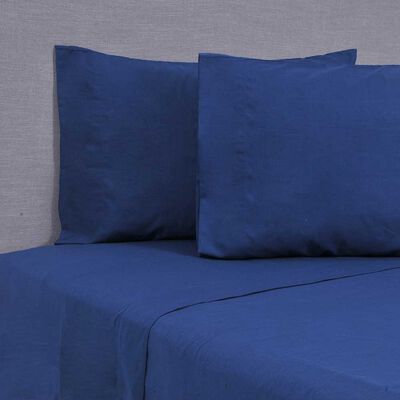 Imagen 1 del producto Juego de Sábanas Mashini 144 Hilos King Liso Azul