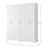 Clóset Vekkahome Mobi 6 Puertas 2 Cajones Blanco