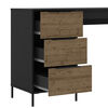 Escritorio Vekkahome Francis 3 Cajones Negro Café