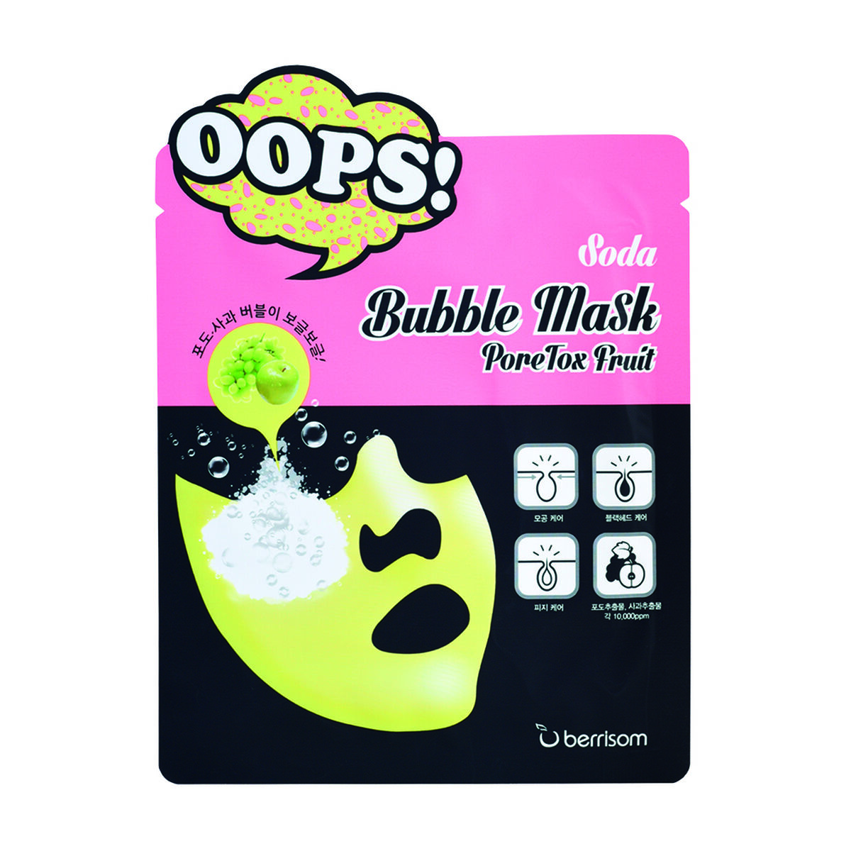 Mascarilla Facial Detox Soda Bubble Mask - PoreTox Fruit (X1 Un) Berrisom