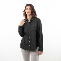 Blusa Denim Manga Larga Mujer Zibel Negro