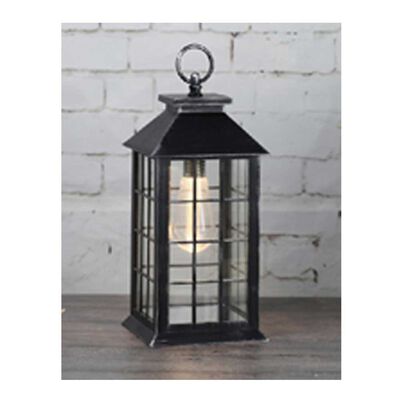 Fanal con Vela Led Plástico Vgo  31 x 14 cm Negro