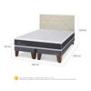 Cama Europea CIC Base Dividida 2 Plazas Ortopedic + Respaldo Villarrica Alpino