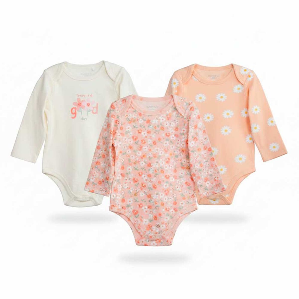 Pack 3 Body Beb&eacute; de Algod&oacute;n Chess Baby