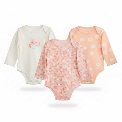 Pack 3 Body Beb&eacute; de Algod&oacute;n Chess Baby