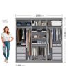Closet Di Poretti Design Ambar 3 Puertas 8 Cajones Gris