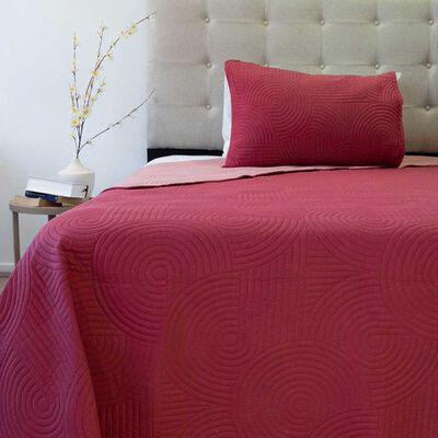 Quilt Doral 1,5 Plazas Cereza Rosa Origins