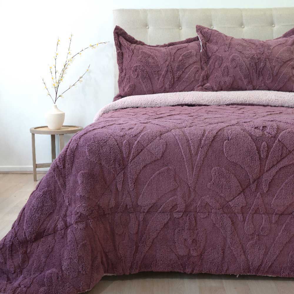 Cubrecama Doral 2 Plazas Jacquard Liso Obispo
