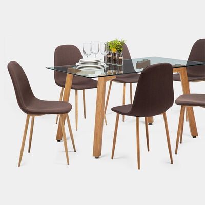 Imagen 2 del producto Juego de Comedor Spazzio Jockey Natural 6 Sillas