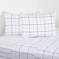 Juego de Sábanas Elements & Co 200 Hilos 2 Plazas Squard Blanco